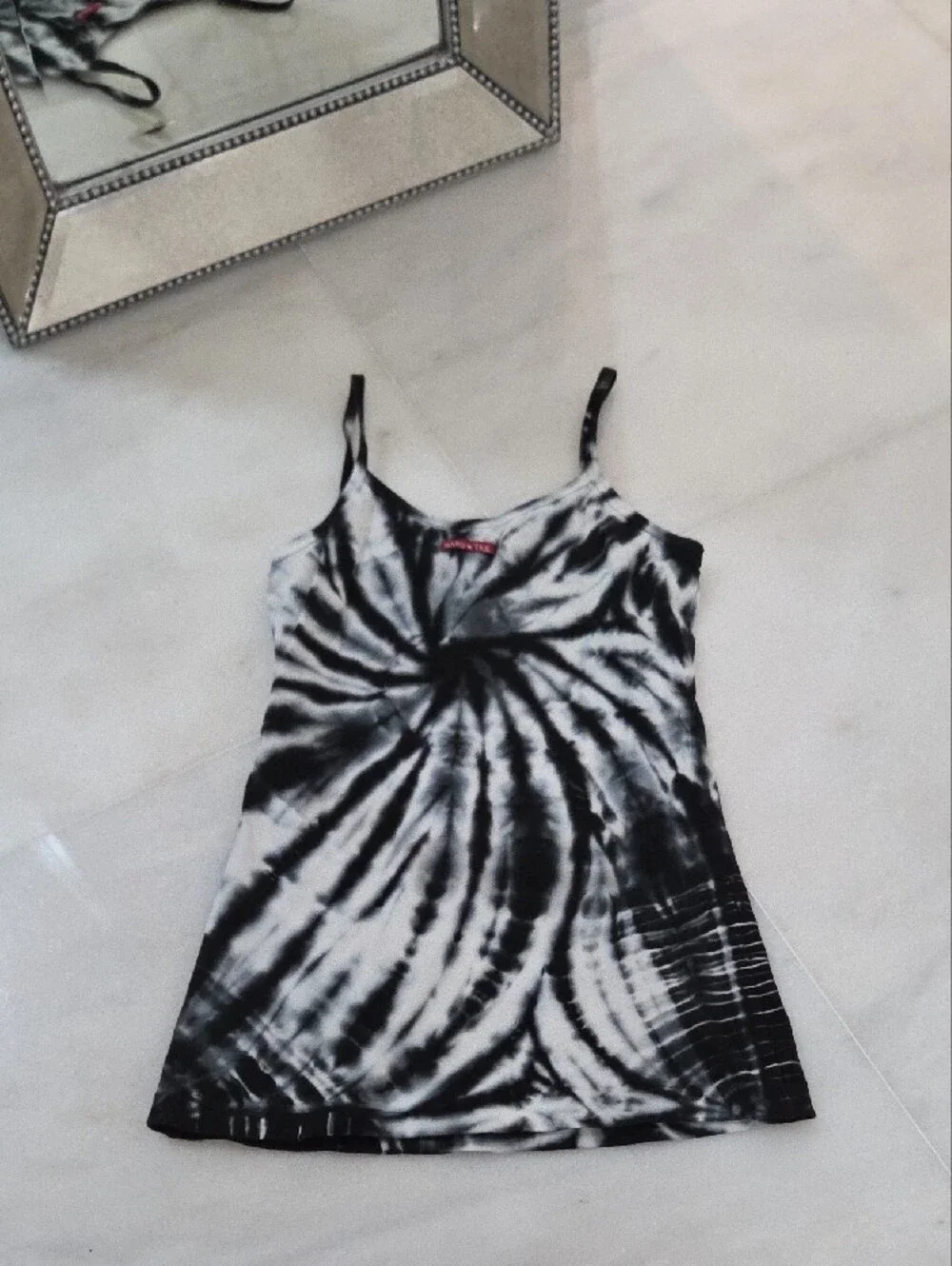 Hard  Tail  Black & White Tie-Dye Tank One-Piece EXCELLENT CONDITION!